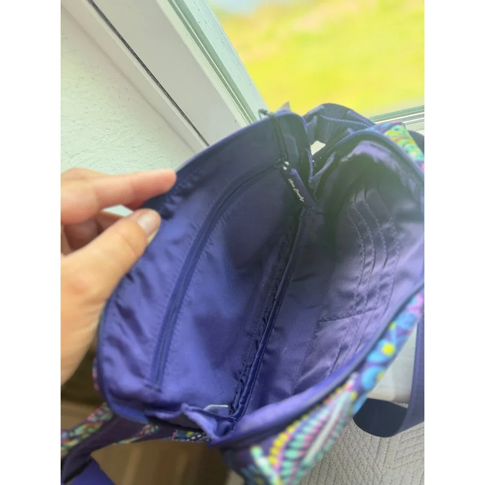 NWT! Vera Bradley Batik Leaves Purple Paisley Belt Bag Fanny Pack - Picture 8 of 11